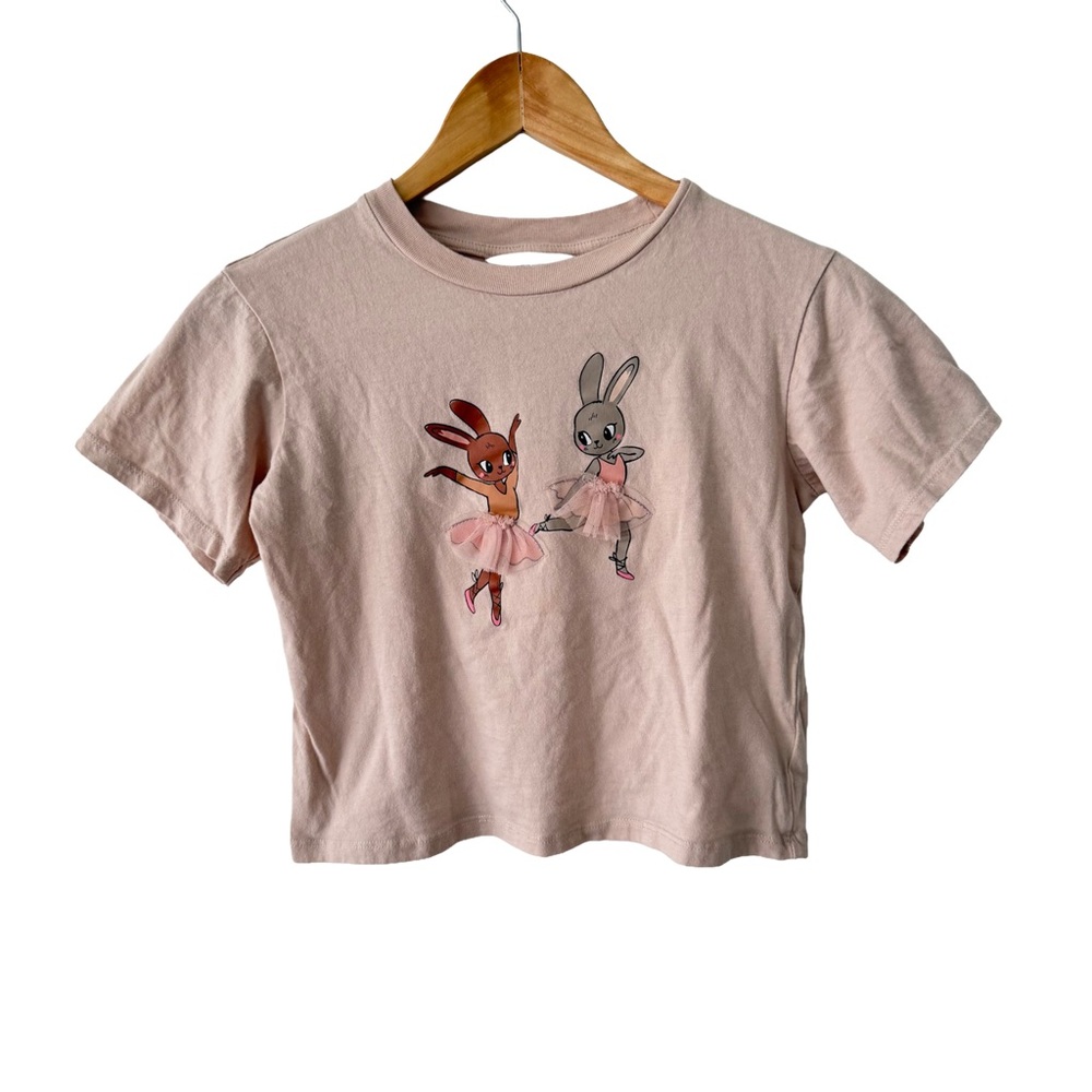 H&M Kids' Light Pink Bunny Ballet T-Shirt 4/6 Years